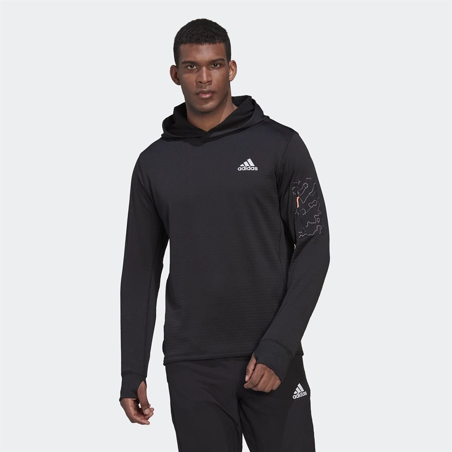 Adidas Erkek Koşu - Yürüyüş Kapşonlu Sweatshirt X-City Hoodie Hm8054